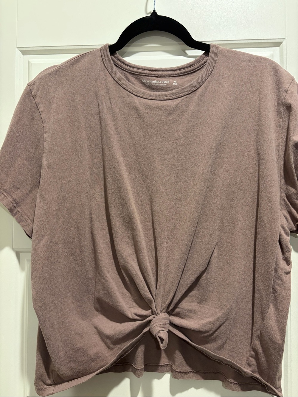 Abercrombie & Fitch XL Taupe Knot Front Tee